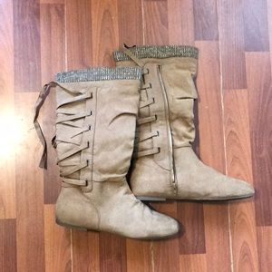 Faux Suede Boots